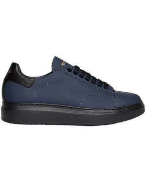 Exton Blauwe Veterschoenen Voor Mannen
