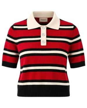 Pinko Tops ,Veelkleurig ,Polo Shirt - Rood