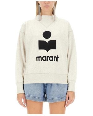 Isabel Marant Hoodies & Sweatvesten ,Katoen Moby Sweatshirt - Wit