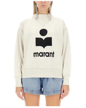Isabel Marant Hoodies & Sweatvesten ,Katoen Moby Sweatshirt - Wit