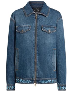 Etro Denim Jackets - Azul