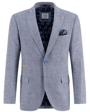 A fish named fred Highlands Erkundung Pique Jacke - Blau