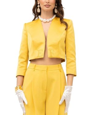 Elisabetta Franchi Light Jackets - Yellow