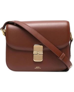 A.P.C. Foldover Umhängetasche - Braun