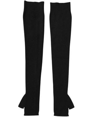 Dolce & Gabbana Accessoires ,Zwart ,Ribbed Knit Arm Warmers