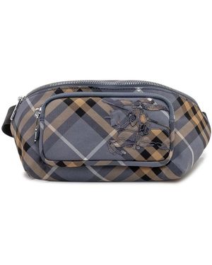 Burberry Tassen ,Blauw ,Polyester Ml Classics Heuptas - Grijs
