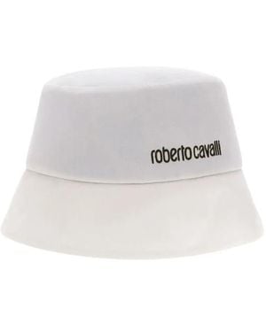 Roberto Cavalli Accessoires ,Wit ,Logo Emmerhoed Twill Stof