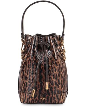 Fendi Tassen ,Bruin ,Leer Mon Tresor Mini Tas