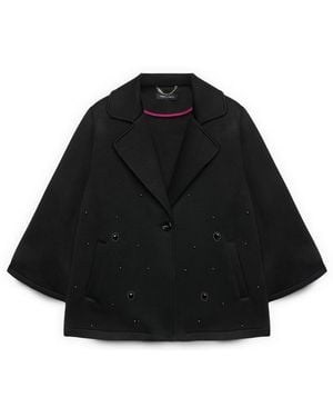 FIORELLA RUBINO Double-Breasted Coats - Negro