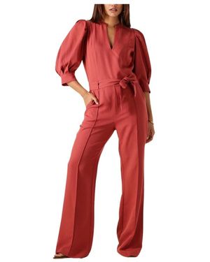 Aaiko Jumpsuits & Playsuits ,Rood ,Polyester Hellen Pes 588 Jumpsuit