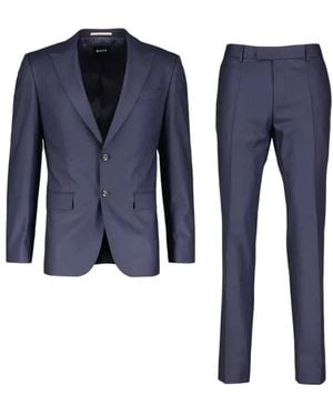 HUGO Single Breasted Suits - Blauw