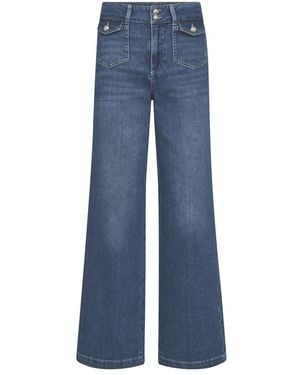 Mos Mosh Jeans ,Blauw ,Wide Jeans