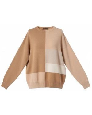 D.exterior Round-Neck Knitwear - Natural