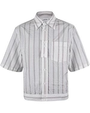 Lanvin Short Sleeve Shirts - Grey
