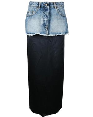 Semicouture Skirts > maxi skirts - Bleu