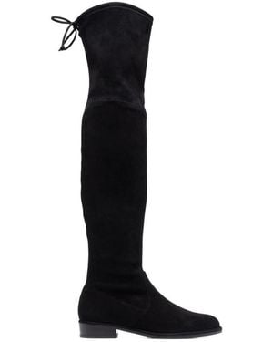 Stuart Weitzman Over The Knee Stretch Suede Boots - Black