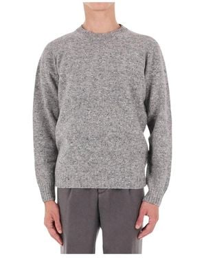 Drumohr Melierter Rundhals-Pullover - Grau