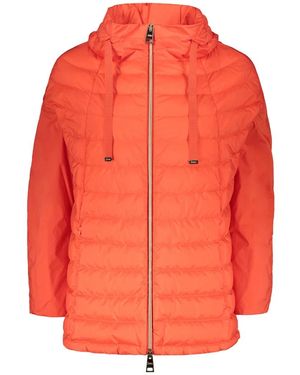 Herno Jassen ,Rood ,Katoen Ganzendons Ritsjas Met Capuchon - Oranje