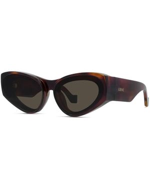 Loewe Cat Eye Sonnenbrille Havana Stil - Braun