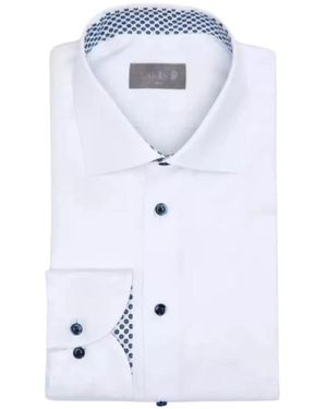 fakts 9002 Slim Fit Busy Shirt - Blau