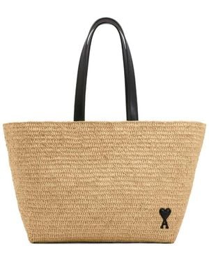 Ami Paris Tote Bags - Neutro