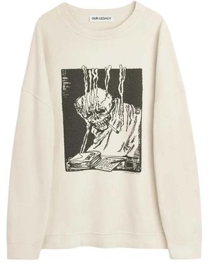 Our Legacy Hoodies & Sweatvesten ,Katoen Slack Sweatshirt - Naturel