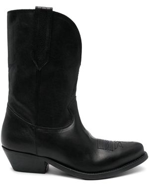 Golden Goose Smooth Grain Leather Ankle Boots - Black