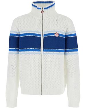 CASABLANCA Mesh Stripe Track Jacket - Blauw