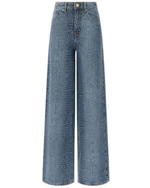 Self-Portrait Wide Jeans - Blue