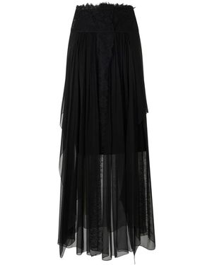 Alberta Ferretti Rokken ,Zwart ,Plissé Midi Rok