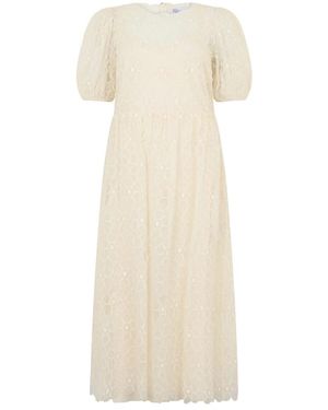 RED Valentino Kleedjes ,Lange Zijden Jurk - Naturel