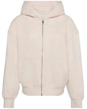 Calvin Klein Hoodies & Sweatvesten ,Terry Standard Logo Fz Hoodie - Wit