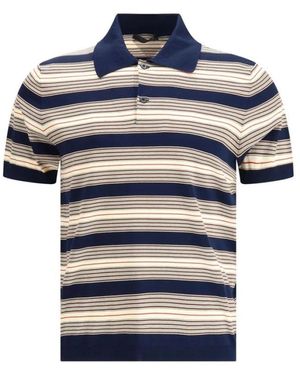 Prada Tops ,Veelkleurig ,Katoen Cotton Polo Shirt - Blauw