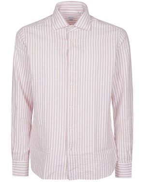 Orian Overhemden ,Roze ,Katoen Long Sleeve Slim Shirt - Paars