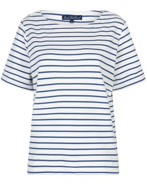 Red Button Tops ,Veelkleurig ,Katoen Terry Stripe Short Sleeve - Blauw