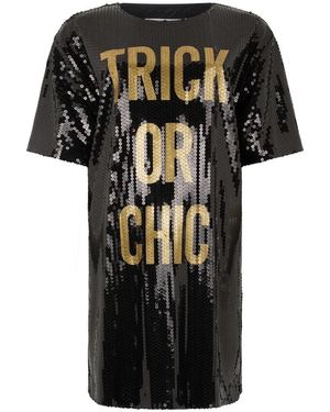 Moschino Korte Jurk Met Print - Zwart