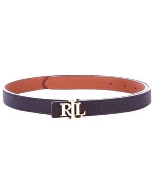 Ralph Lauren Accessoires ,Zwart ,Leer Omkeerbare Riem - Rood