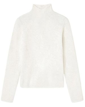 Ganni Sheer Turtleneck 2643 - Weiß
