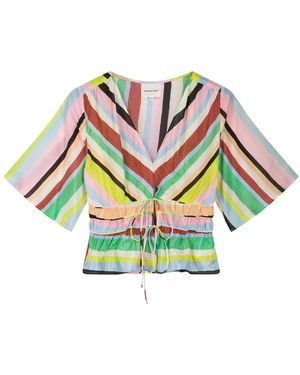 FABIENNE CHAPOT Overhemden ,Veelkleurig ,Denim Jolie Top - Groen