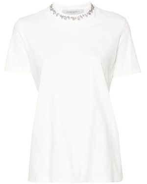Golden Goose Crystal-Detail T-Shirt - White