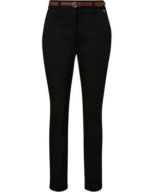 Comma, Slim-Fit Viscose Blend Broeken - Zwart