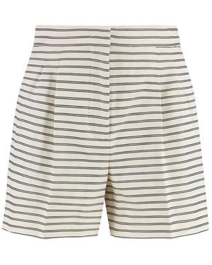 Max Mara Baumwoll-Bermuda-Shorts Mit Seitentaschen - Grau