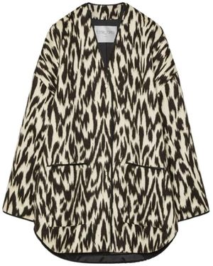 Forte Forte Chaquetón Jacquard Moiree - Schwarz