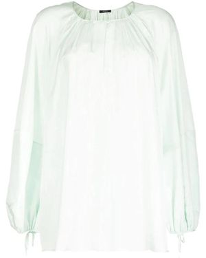 JOSEPH Overhemden ,Groen ,Casual Zijden Blouse - Wit