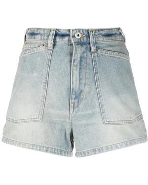 KENZO Shorts De Mezclilla De Talle Alto, Mujer, Talla - Azul