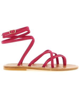 K. Jacques Flat Sandals - Red