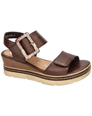 Remonte Schoenen ,Bruin ,Leer D2L53-25 Lugano Wedge Sandal