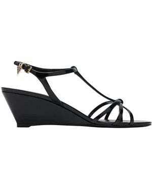 Prada Sandalen Aus Lackleder - Blau