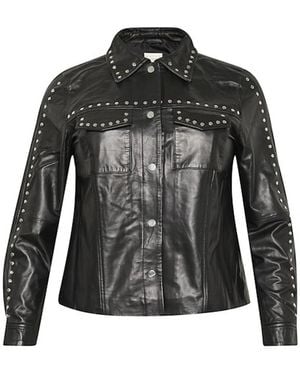 Kaffe Leather Jackets - Black