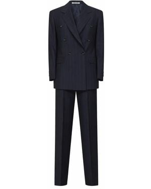 Tagliatore Double Breasted Suits - Blue